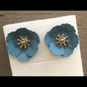 Anthropologie Flower Post Earrings